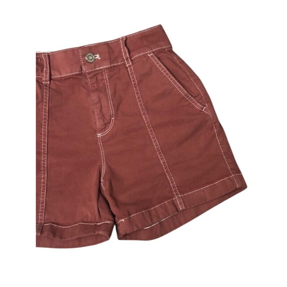 White House Black Market Womens Extra High-Rise The 5" Short Rust Red Size 00 - Picture 10 of 13
